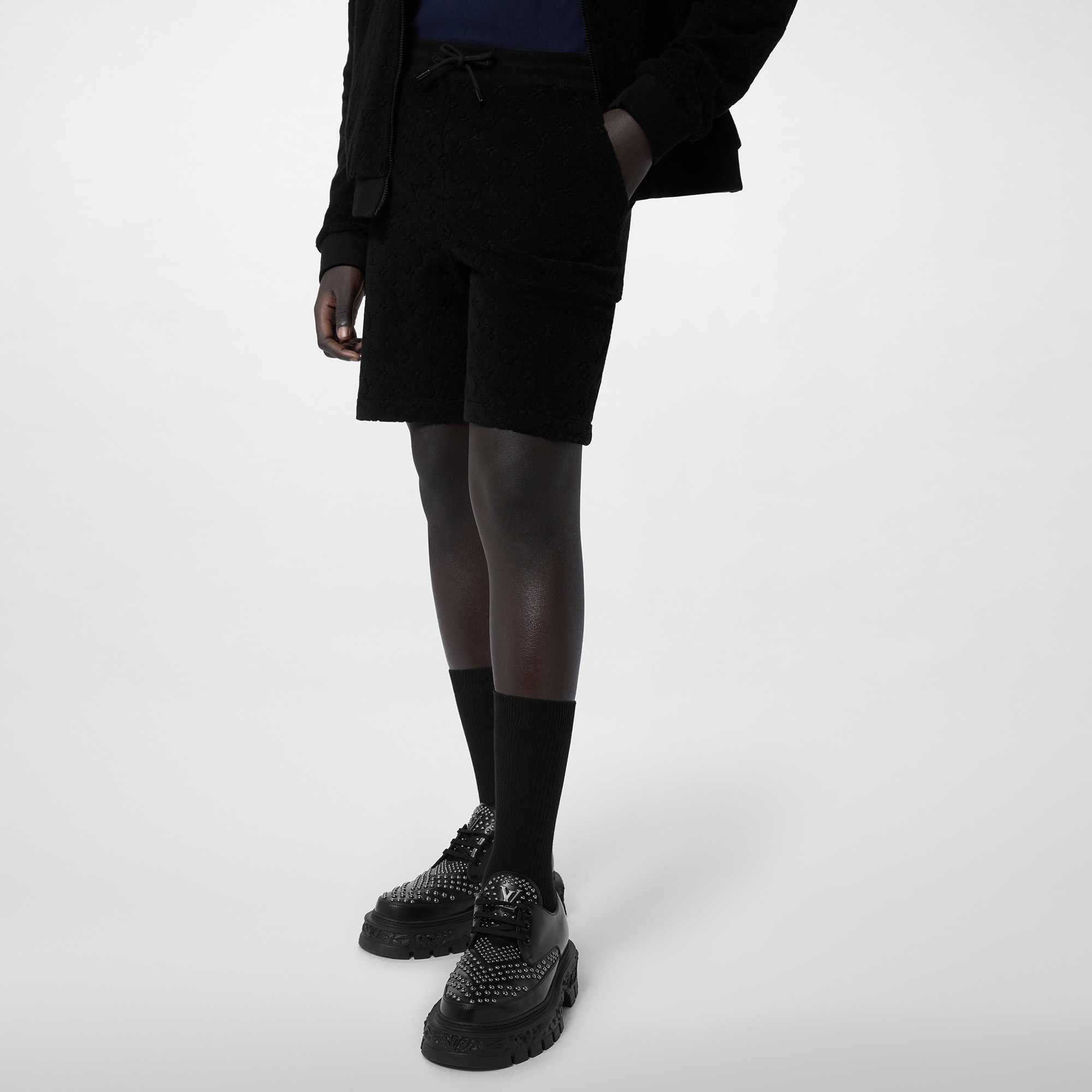 Louis Vuitton 黒ショートパンツ Monogram French Terry Shorts - Men - Discontinued Product